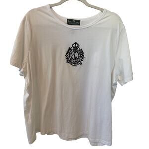 Lauren Active Ralph Lauren White T-Shirt Women's Size 2XL Short Sleeve Casual